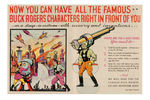 "BUCK ROGERS CUT-OUT ADVENTURE BOOK" COCOMALT ORDER FOLDER & PREMIUM LEAD FIGURE PAPER.