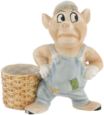 THREE LITTLE PIGS - PRACTICAL PIG FIGURAL ZACCAGNINI PLANTER.