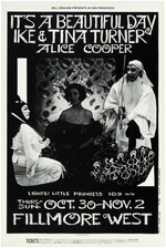 BILL GRAHAM CONCERT POSTER BG-198 FEATURING EARLY ALICE COOPER.