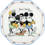 MICKEY MOUSE EXCEPTIONAL "THREE BLIND MICE" PARAGON CHINA PLATE.