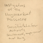 OUTSTANDING HAYMARKET MASSACRE MULTIGATE CABINET PHOTO PICTURING ALL EIGHT DEFENDANTS.