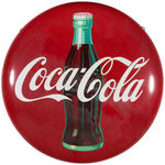 "COCA-COLA" LARGE "BUTTON" ADVERTISING SIGN.