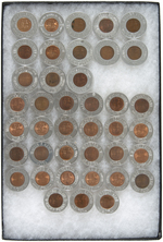 LOT OF 40 ENCASED CENTS: KEEP ME & NEVER GO BROKE VARIETIES.