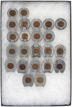 LOT OF 23 ENCASED CENTS: NEVER GO BROKE HORSESHOE & HAVE GOOD LUCK.