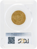 $5 CAPPED BUST TO LEFT HALF EAGLE GOLD 1812 PCGS MS63.