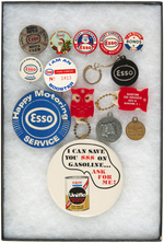 ESSO 14 ITEMS INCLUDING BABE RUTH BOYS CLUB AND SANTA PAIR.