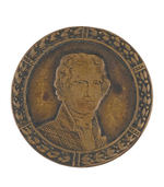 BRASS MEDALION  SHOWING JEFFERSON & NAPOLEON.