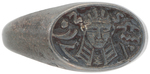 PHARAOH 1930s STERLING SILVER RING BY UNCAS.