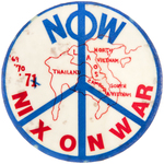 VIETNAM WAR RARE ANTI-NIXON BUTTON.