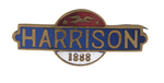 HARRISON 1888 PAIR OF ENAMEL ON BRASS BADGES PLUS "TIPPECANOE" LAPEL STUD.