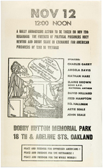 BLACK PANTHER SINGLE DAY EVENT POSTER FEATURING SPEAKERS ANGELA DAVIS, FRED HAMPTON W/DOUGLAS ART.