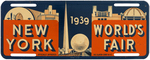 "1939 NEW YORK WORLD'S FAIR" LICENSE ATTACHMENT.