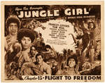 EDGAR RICE BURROUGHS' "JUNGLE GIRL" LOBBY CARD TRIO.