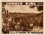 EDGAR RICE BURROUGHS' "JUNGLE GIRL" LOBBY CARD TRIO.