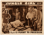 EDGAR RICE BURROUGHS' "JUNGLE GIRL" LOBBY CARD TRIO.