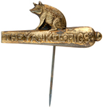 SPANISH AMERICAN WAR THREE RARE BADGES INCLUDING "THE YANKEE PIGS" STICKPIN.