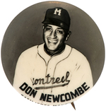 MONTREAL ROYALS 1948 DON NEWCOMBE REAL PHOTO BUTTON.