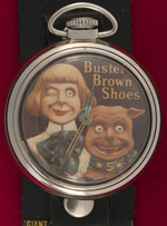 "BUSTER BROWN SHOES" BOXED COMBINATION WATCH/POCKET WATCH.