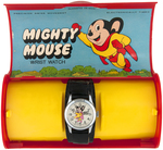 "MIGHTY MOUSE" BRADLEY WATCH IN PLASTIC CASE.