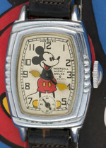 "NEW INGERSOLL MICKEY MOUSE WRIST WATCH" BOXED 1938 MODEL.