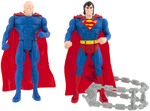 KENNER MAN OF STEEL FIGURE TEST SHOT PAIR CLARK KENT AND POWER FLIGHT SUPERMAN.