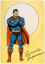 SUPERMAN MARCH OF DIMES - INFANTILE PARALYSIS CARD.