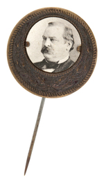 RARE CLEVELAND 1884 CARDBOARD PHOTO ON STICKPIN.