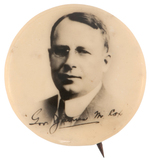 "GOV. JAMES M. COX" STRIKING REAL PHOTO PORTRAIT BUTTON.