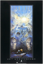 "STAR TREK 25th ANNIVERSARY" WILLIAM SHATNER & PATRICK STEWART DOUBLE-SIGNED PRINT.