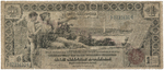 FR224 $1 EDUCATIONAL NOTE 'HISTORY TEACHING YOUTH' W/REVERSE COUNTER STAMP FOR 1896 MONEY ISSUE.