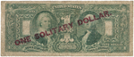 FR224 $1 EDUCATIONAL NOTE 'HISTORY TEACHING YOUTH' W/REVERSE COUNTER STAMP FOR 1896 MONEY ISSUE.