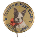 EARLY ANIMAL WELFARE BUTTON FROM HAKE COLLECTION & CPB.