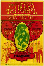 BILL GRAHAM CONCERT POSTER BG-204 FEATURING THE KINKS.