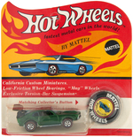 "HOT WHEELS CUSTOM MIGHTY MAVERICK" ON CARD - GREEN.