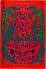 BILL GRAHAM CONCERT POSTER BG-130 FEATURING MOBY GRAPE.