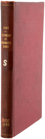 "DICTIONARY OF NUMISMATIC NAMES" COIN & TOKEN LIBRARY VOLUME.