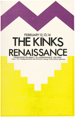 "THE KINKS - RENAISSANCE" CONCERT POSTER.