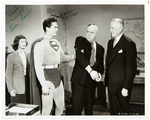 "SUPERMAN" 1948 SERIAL KIRK ALYN, NOEL NEILL & TOMMY BOND SIGNED PHOTO TRIO.