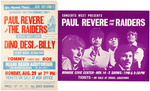 PAUL REVERE AND THE RAIDERS CONCERT HANDBILL PAIR.