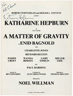 KATHARINE HEPBURN SIGNED PROGRAM & LETTER.