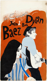 BOB DYLAN & JOAN BAEZ CONCERT HANDBILL.