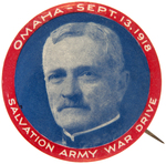 GENERAL PERSHING RARE ONE DAY BUTTON FROM OMAHA.