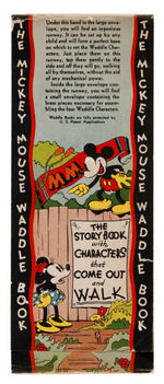 "MICKEY MOUSE WADDLE BOOK" WITH DUST JACKET, RAMP & RARE BAND.