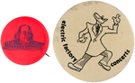 PHILADELPHIA'S "ELECTRIC FACTORY" BUTTON PAIR.