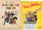 "THE THREE CABALLEROS" BOOK & POSTCARD LOT.