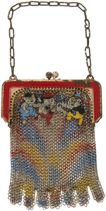 "THREE LITTLE PIGS" EXCEPTIONAL COHEN & ROSENBERGER CHILDS MESH PURSE.