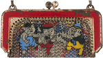 "THREE LITTLE PIGS" EXCEPTIONAL COHEN & ROSENBERGER CHILDS MESH PURSE.