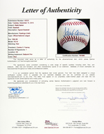 HANK AARON & WILLIE MAYS SINGLE-SIGNED BASEBALL PAIR.