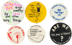 SIX BUTTONS IN SUPPORT OF SOVIET JEWRY FROM THE 1970s INCLUDING 2 JEWISH DEFENSE LEAGUE RELATED.