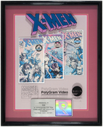 "X-MEN POLYGRAM VIDEO" FRAMED RIAA AWARD.